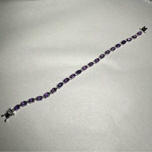 Amethyst Sterling Silver Bracelet
